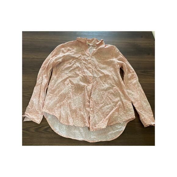 EUC Boden Easy Linen Pink Milkshake Shirt US 6 Long Sleeve Button-Up - Picture 9 of 9